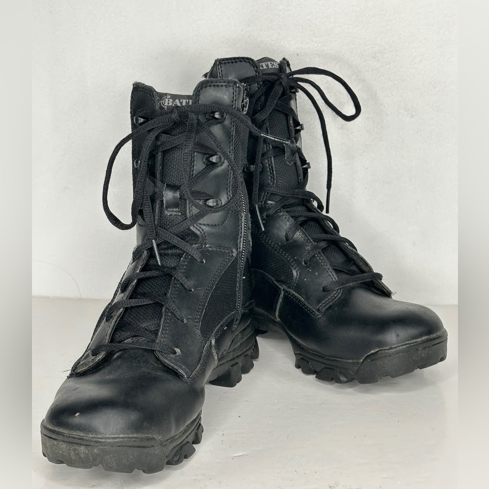 Bates‎ Black Tactical Boots Side Zip Leather Police Sz 7